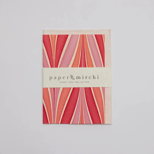 MIR Carte Double Marbre-Carterie-Paper Mirchi-Stripes Sugar Spice-Papeterie du Dôme