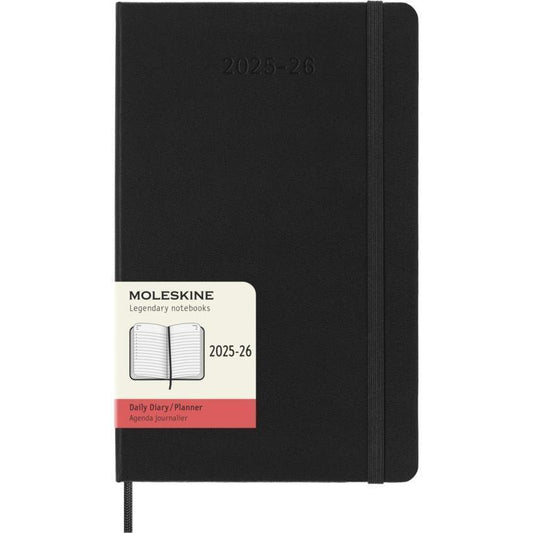 MSK Agenda Journalier Rigide 18 mois-Agenda-Moleskine-2025-2026-Noir-Large 13x21-Papeterie du Dôme