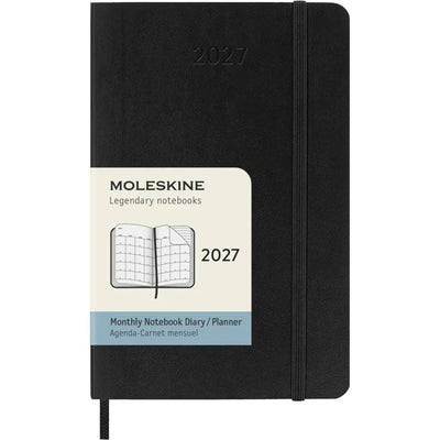 MSK Agenda Mensuel Souple 12 mois-Agenda-Moleskine-2027-Noir-Pocket 9x14-Papeterie du Dôme