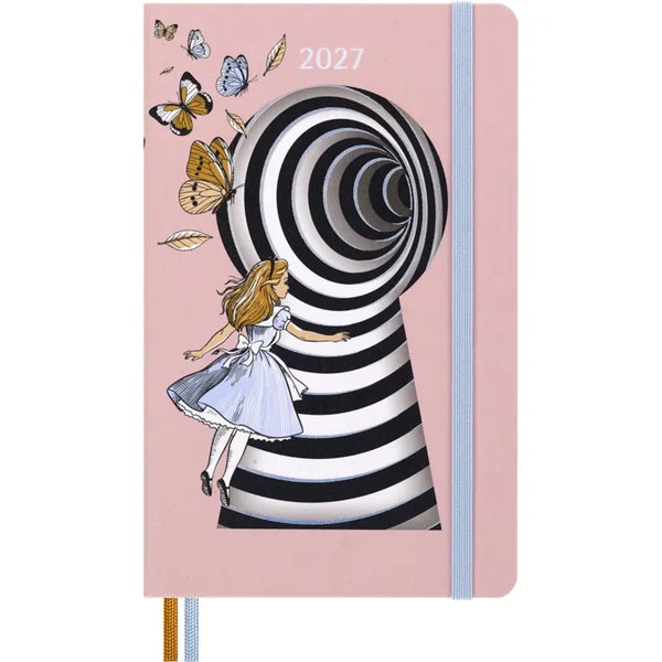 MSK Agenda Semainier & Carnet Alice au Pays des Merveilles Rigide 12 mois-Agenda-Moleskine-2027-Alice-Large 13x21-Papeterie du Dôme