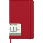 MSK Agenda Semainier & Carnet Rigide 12 mois-Agenda-Moleskine-2027-Rouge-Large 13x21-Papeterie du Dôme