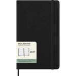 MSK Agenda Semainier Horizontal Rigide 12 mois-Agenda-Moleskine-2027-Noir-Large 13x21-Papeterie du Dôme