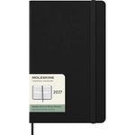 MSK Agenda Semainier Vertical Rigide 12 mois-Agenda-Moleskine-2027-Noir-Large 13x21-Papeterie du Dôme