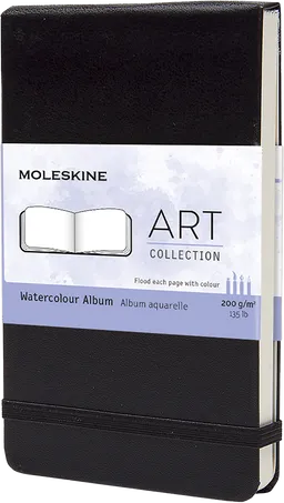 MSK Album Aquarelle-Carnet-Moleskine-Noir-Pocket 9x14 cm-Aquarelle-Papeterie du Dôme
