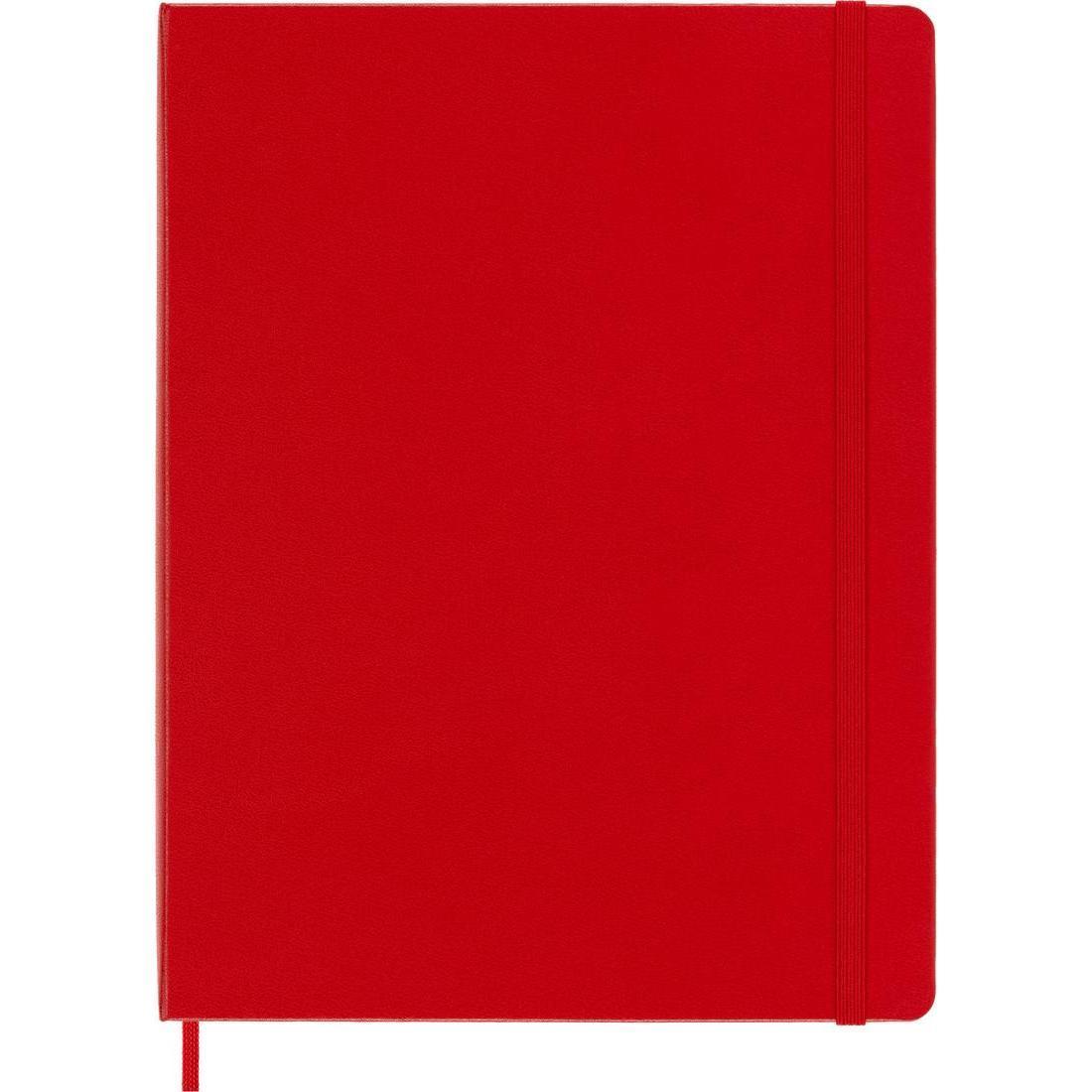 MSK Carnet Classic Rigide-Carnet-Moleskine-XL 19x25-Rouge-Ligné-Papeterie du Dôme