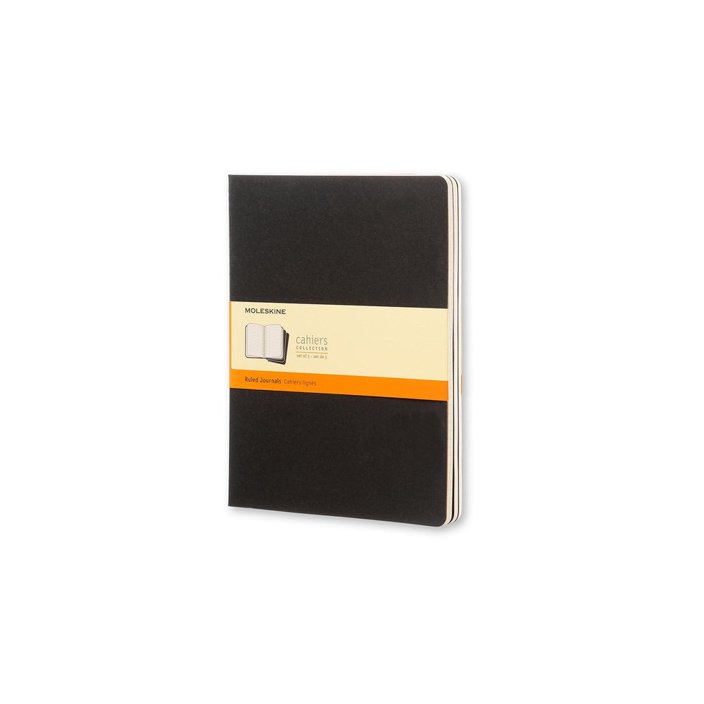 MSK Set 3 Cahier Souple-Carnet-Moleskine-Noir-Très Grand 19x25-Ligné-Papeterie du Dôme
