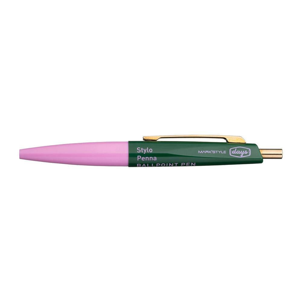 Mark's Days BP14 Stylo Bille-Stylo Bille-Mark's-Rose/Vert-0.5 mm-Papeterie du Dôme