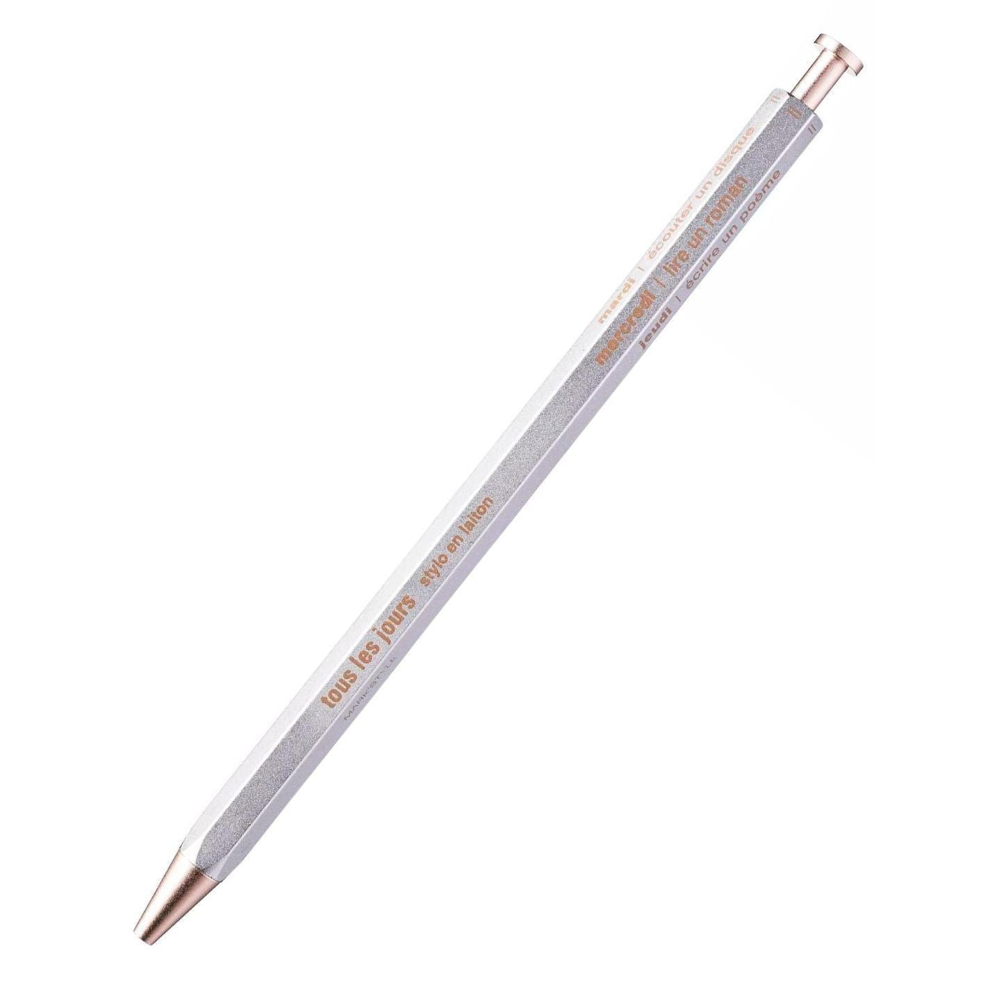 Mark's Days OHTO Laiton Stylo Bille-Stylo Bille-Mark's-Argent-0.5 mm-Papeterie du Dôme