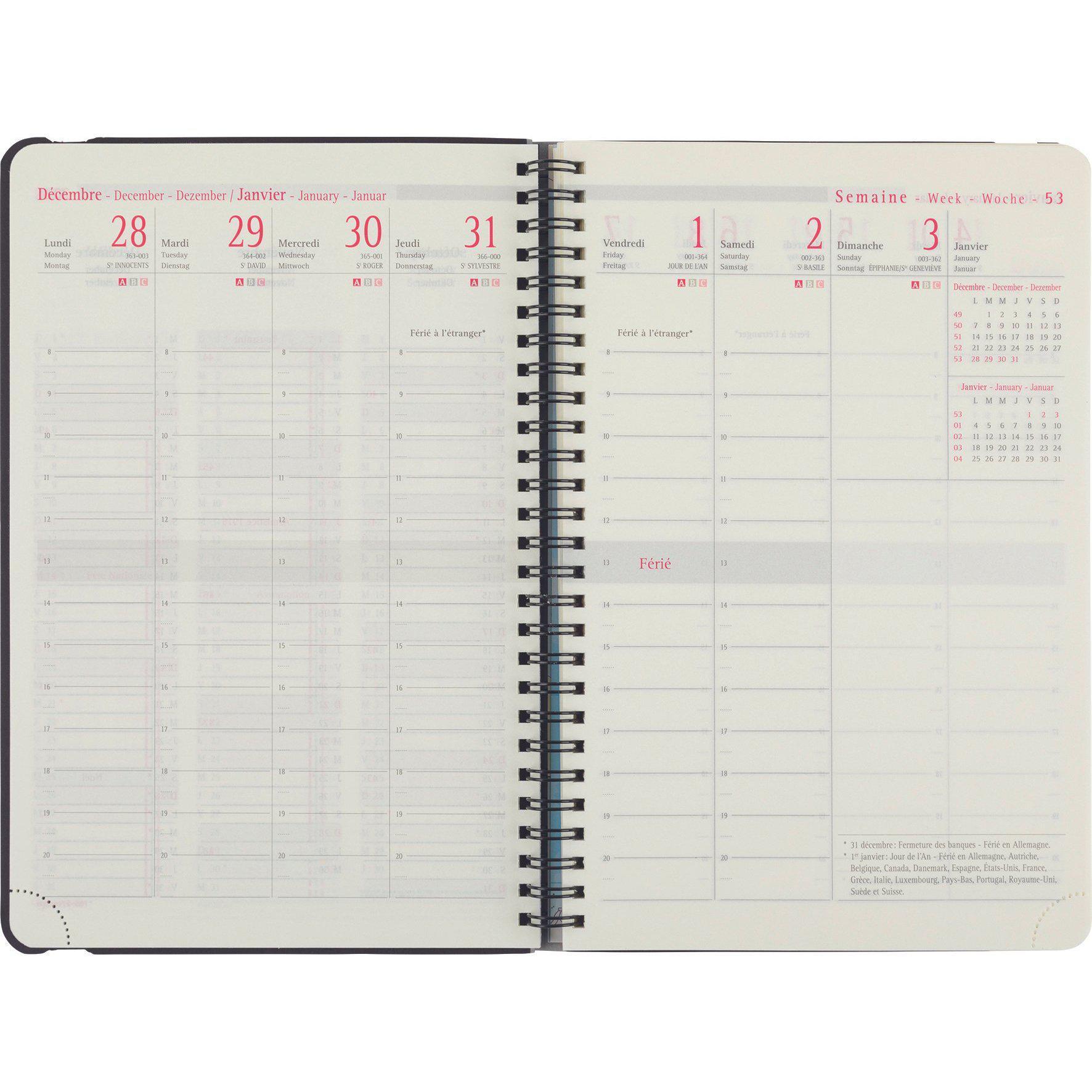 OBE Agenda Semainier de Bureau 25 Médicis-Agenda-Oberthur-Papeterie du Dôme