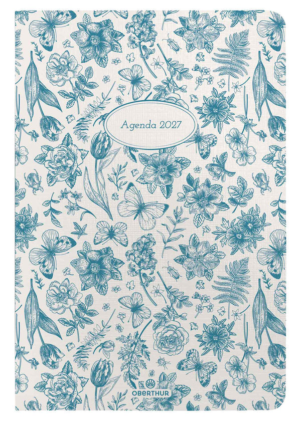OBE Agenda Semainier de Bureau 25 Vienne-Agenda-Oberthur-2027-Floral-Papeterie du Dôme