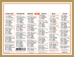 OBE Calendrier Classic 12,5x17-Calendrier-Oberthur-Papeterie du Dôme