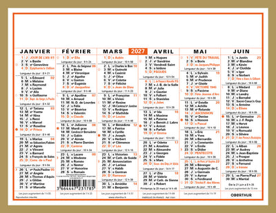 OBE Calendrier Classic 12,5x17-Calendrier-Oberthur-Papeterie du Dôme