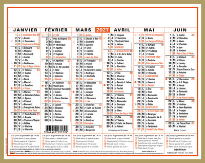 OBE Calendrier Classic 27x21-Calendrier-Oberthur-Papeterie du Dôme