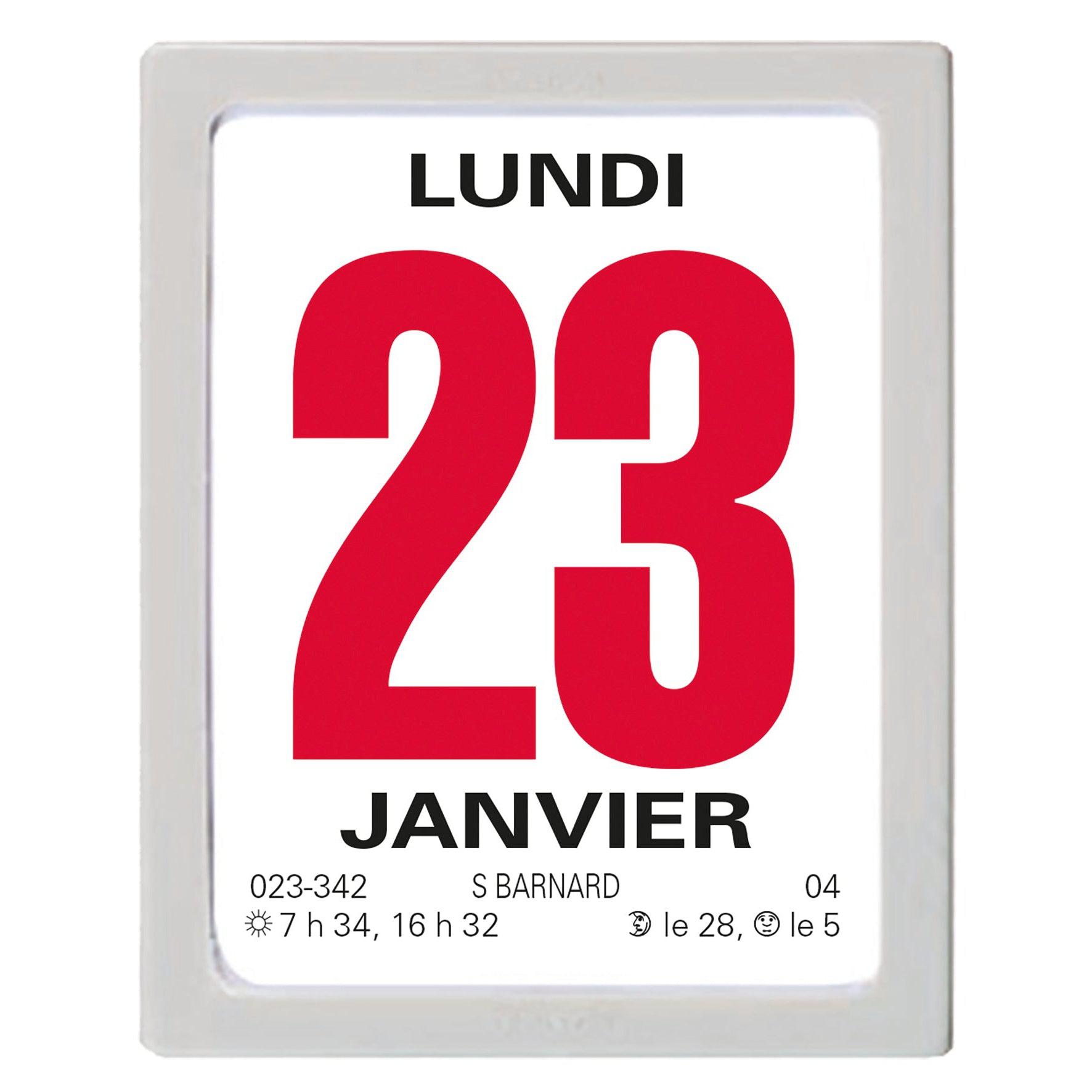 OBE Calendrier à Effeuiller 76x95 Gris-Agenda-Oberthur-Papeterie du Dôme