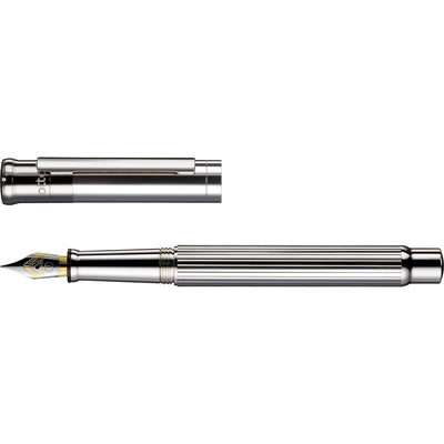OH design 04 Argent Massif Ligné Platine Stylo Plume-Stylo Plume-Otto Hutt-Papeterie du Dôme