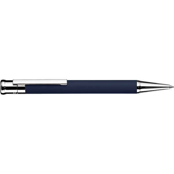 OH design 04 Bleu Guilloché Laqué Platine Stylo Bille-Stylo Bille-Otto Hutt-Papeterie du Dôme