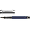 OH design 04 Bleu Guilloché Laqué Platine Stylo Plume
