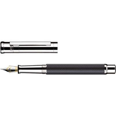 OH design 04 Noir Guilloché Laqué Platine Stylo Plume-Stylo Plume-Otto Hutt-Papeterie du Dôme