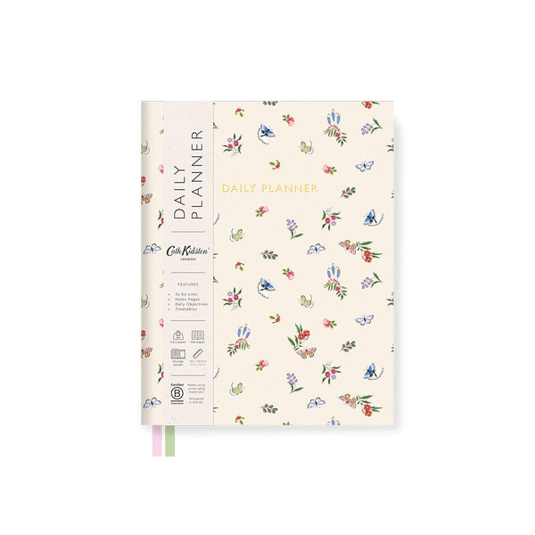 OHD Fabric Daily Planner Cath Kidston B6-Planner-Ohh Deer-Pink Butterfly-Papeterie du Dôme