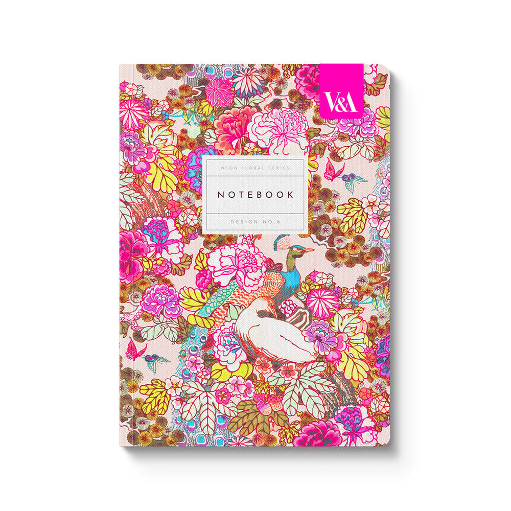 OHD Notebook Paperback A5 Neon Floral-Carnet-Ohh Deer-Peacock Floral-Papeterie du Dôme