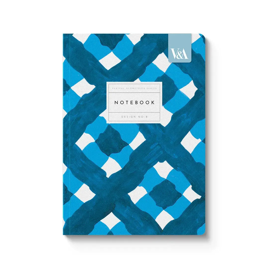OHD Playful Geometrics Notebook Paperback A5-Carnet-Ohh Deer-Blue Plaid-Papeterie du Dôme