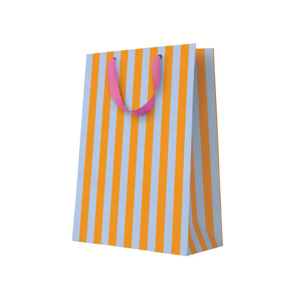 OHD Sac Cadeau-Sac Cadeau-Ohh Deer-Large-Striped-Orange and Blue-Papeterie du Dôme