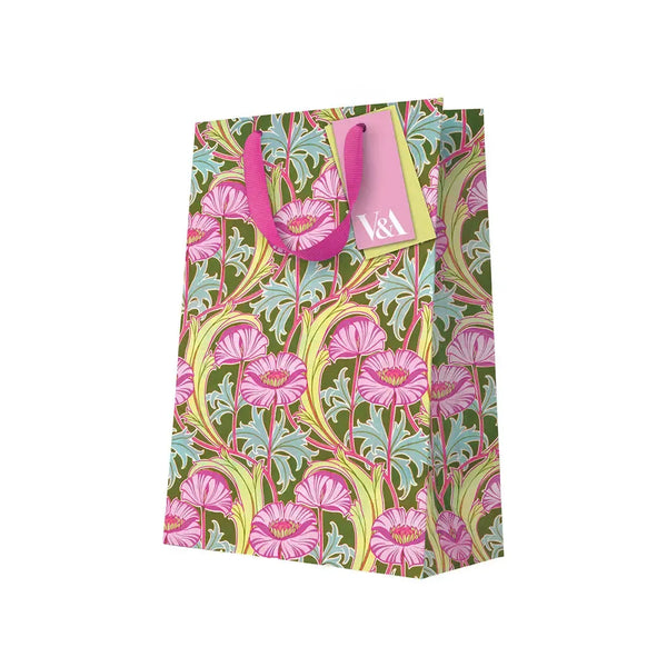 OHD Sac Cadeau-Sac Cadeau-Ohh Deer-Large-Neon Floral-Pink Poppies-Papeterie du Dôme