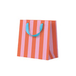 OHD Sac Cadeau-Sac Cadeau-Ohh Deer-Mini-Striped-Pink and Orange-Papeterie du Dôme