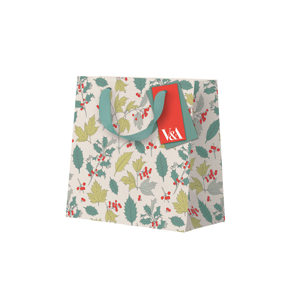 OHD Sac Cadeau-Sac Cadeau-Ohh Deer-Mini-Noël-Holly & Berries-Papeterie du Dôme