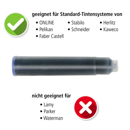 ONL Boîte 6 Cartouches d'Encre Courtes-Encre-Online-Papeterie du Dôme