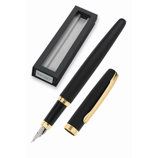 ONL Eleganza Stylo Plume Boîte-Stylo Plume-Online-Noir Classy-M Médium-Papeterie du Dôme