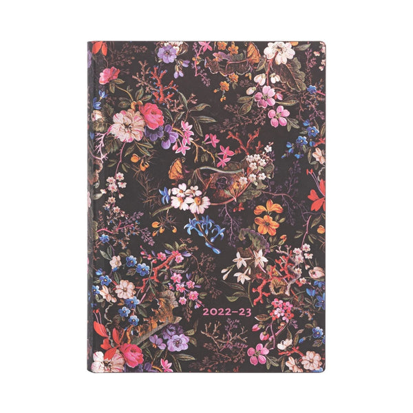 PBKS Agenda Midi Journalier Flexis Souple SAS-Agenda-Paperblanks-2022-2023-Floralia-Papeterie du Dôme