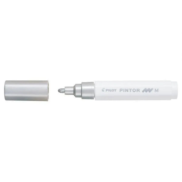 PLT Marqueur Pintor Moyen-Marqueur-Pilot Basics-Argent-Papeterie du Dôme