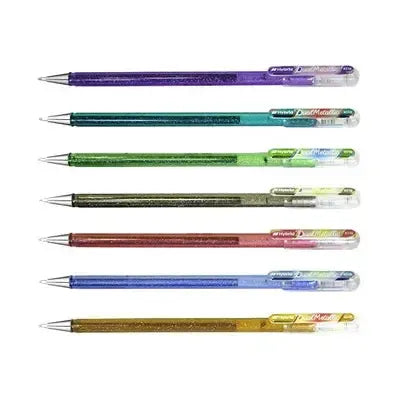 PTL Pochette 7 DualMetallic Stylo Roller-Stylo Roller-Pentel-Papeterie du Dôme