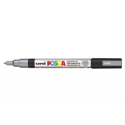 Posca Marqueur Peinture Pointe Conique-Marqueur-Uni-ball-Argent-Fine PC3M-Papeterie du Dôme