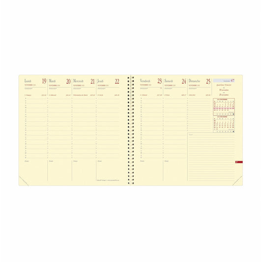 Rhodia A5 Webplanner Agenda Semaine sur 2 pages – Papeterie du Dôme