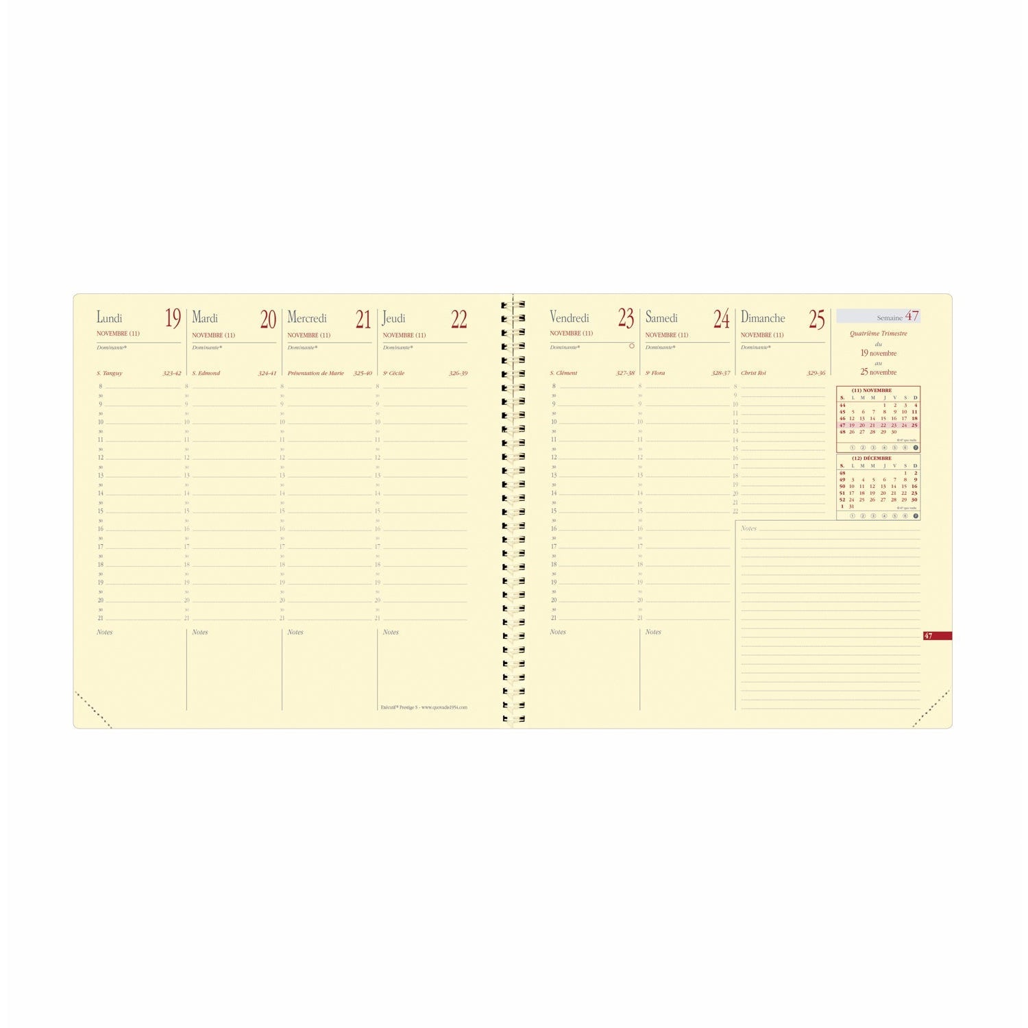 QV Recharge Agenda Exécutif Prestige S-Recharge Agenda-Quo Vadis-2024-Papeterie du Dôme