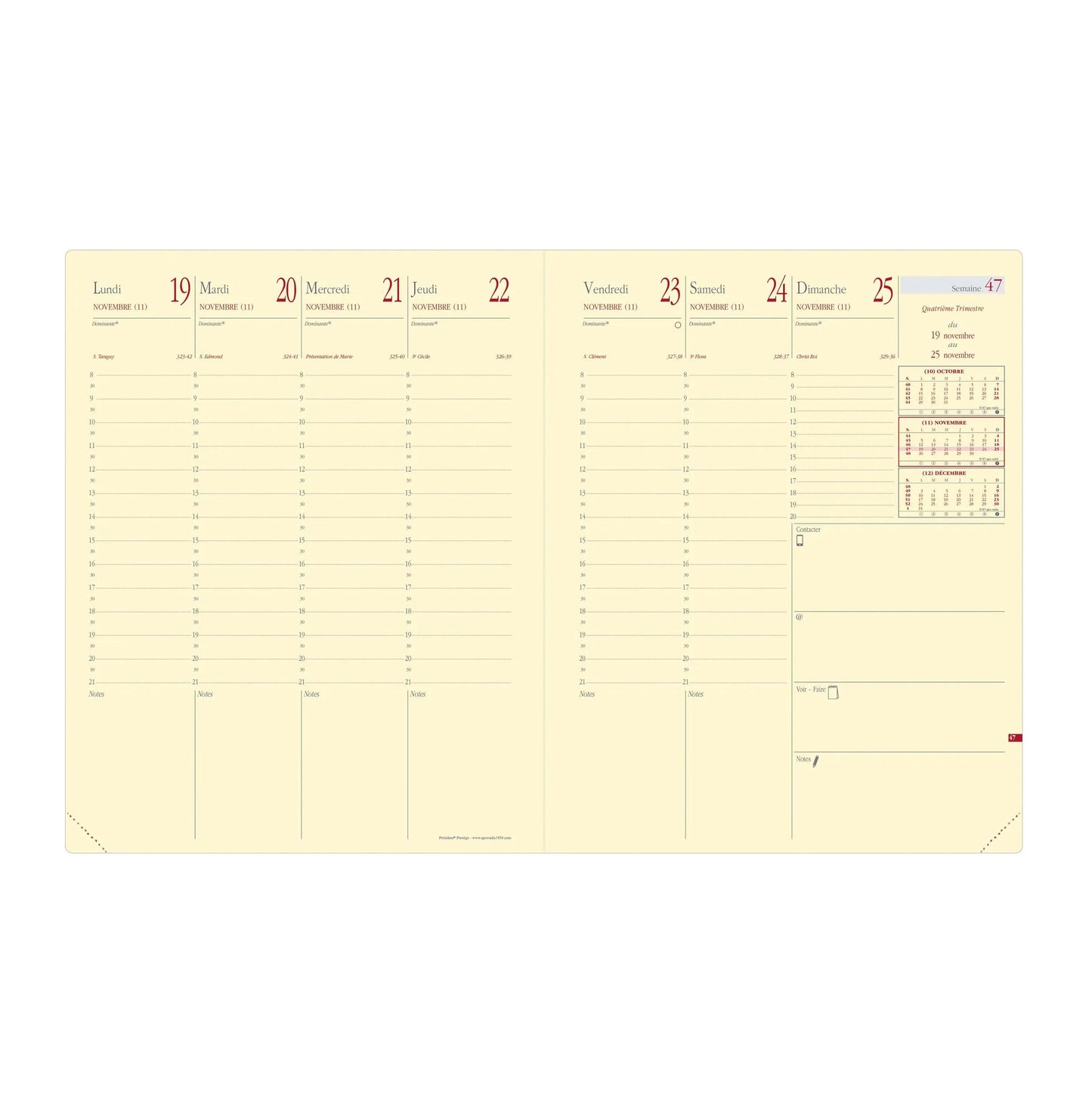 QVD Agenda Président Prestige Marlow-Agenda-Quo Vadis-Papeterie du Dôme