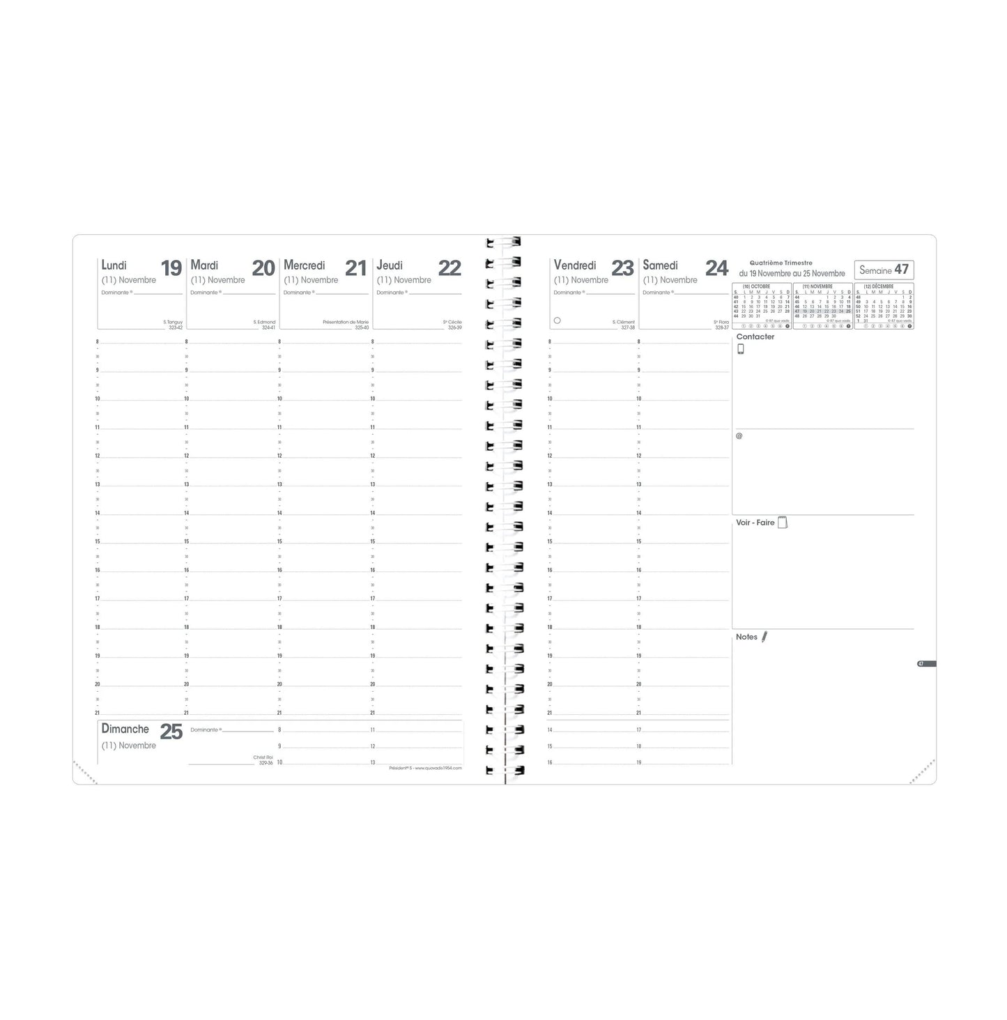 QVD Agenda Président S Impala-Agenda-Quo Vadis-Papeterie du Dôme