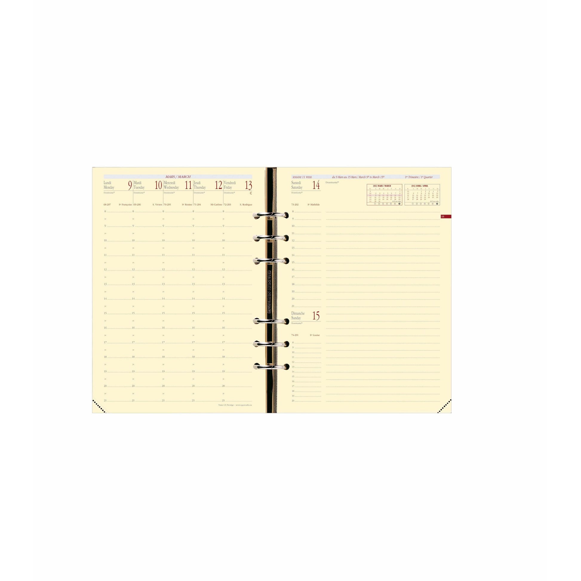 QVD Agenda Timer 21 Prestige Montebello-Agenda-Quo Vadis-Papeterie du Dôme
