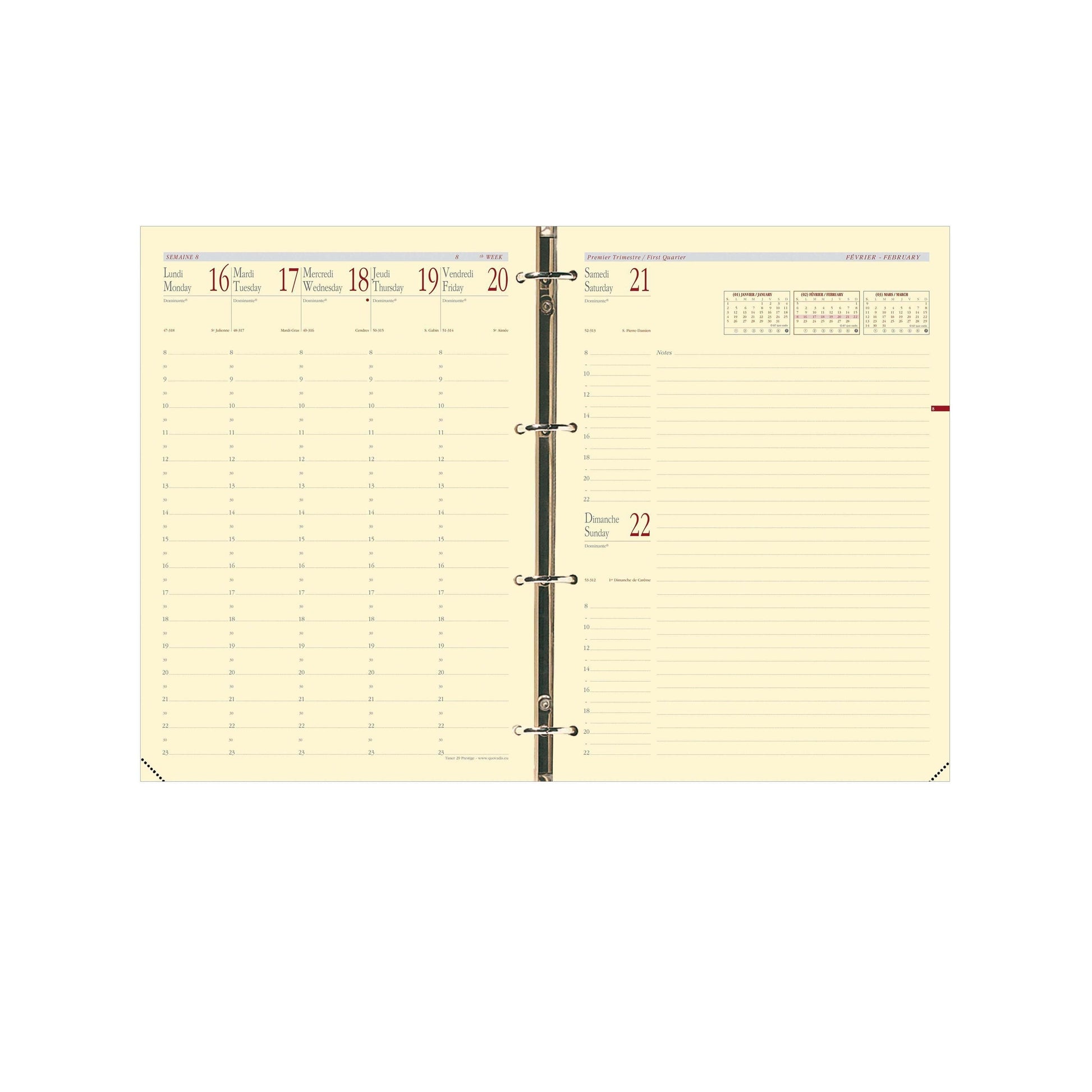 QVD* Agenda Timer 29 Prestige Luna-Agenda-Quo Vadis-Papeterie du Dôme