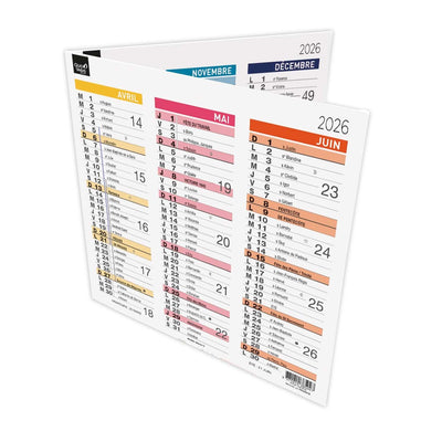 QVD Calendrier Origami 18 Arc en Ciel-Calendrier-Quo Vadis-Papeterie du Dôme