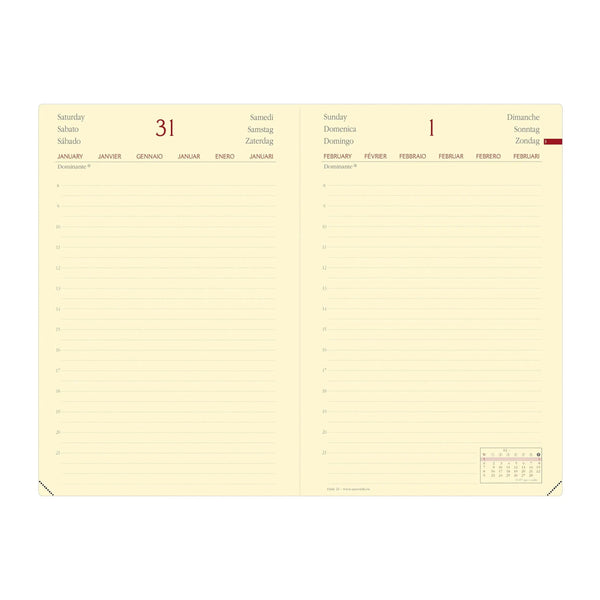 QVD Daily 21 Prestige Journalier-Agenda-Quo Vadis-2026-Noir-Papeterie du Dôme