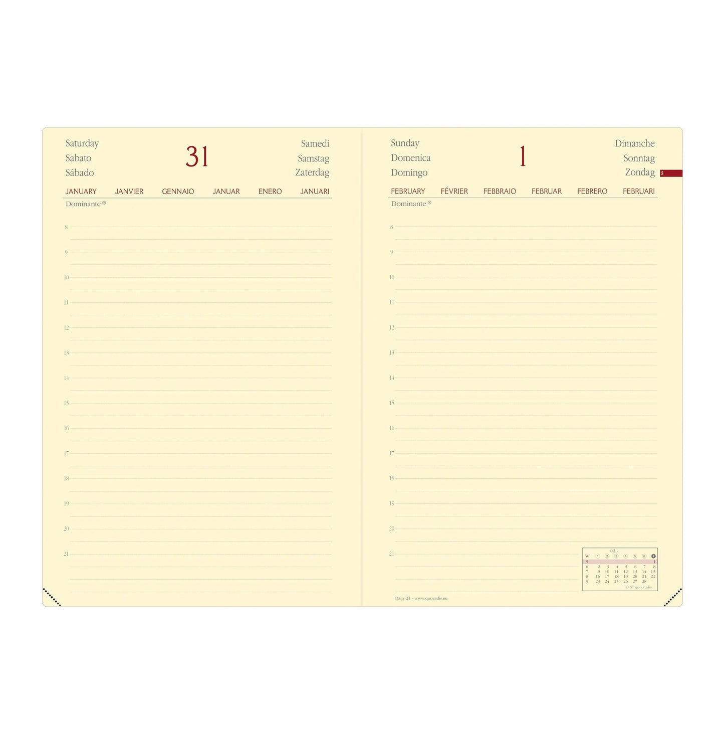 QVD Daily 21 Prestige Journalier-Agenda-Quo Vadis-Papeterie du Dôme