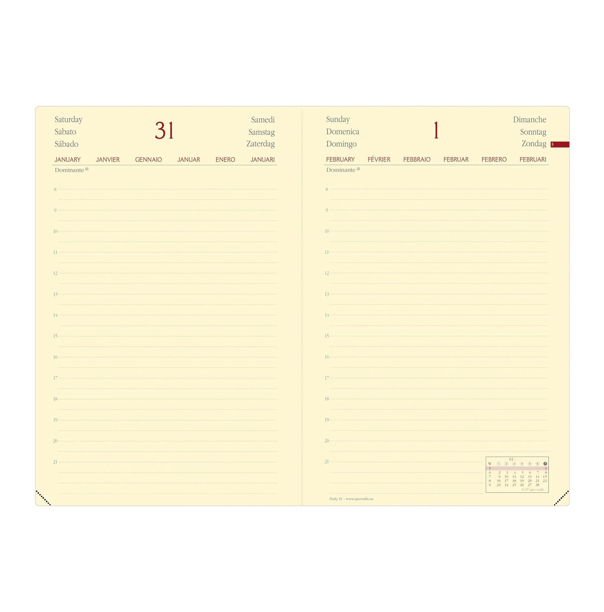 QVD Daily 21 Prestige Journalier-Agenda-Quo Vadis-Papeterie du Dôme