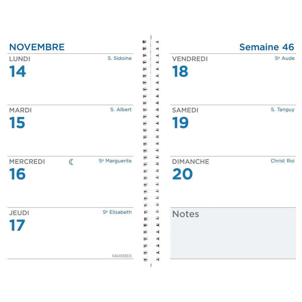 QVD Maxiweek 1624 Toscana Semainier-Agenda-Quo Vadis-Papeterie du Dôme
