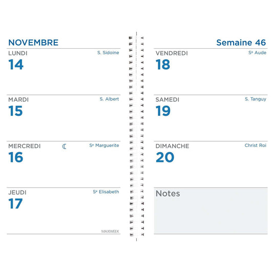 QVD Maxiweek 1624 Toscana Semainier-Agenda-Quo Vadis-Papeterie du Dôme