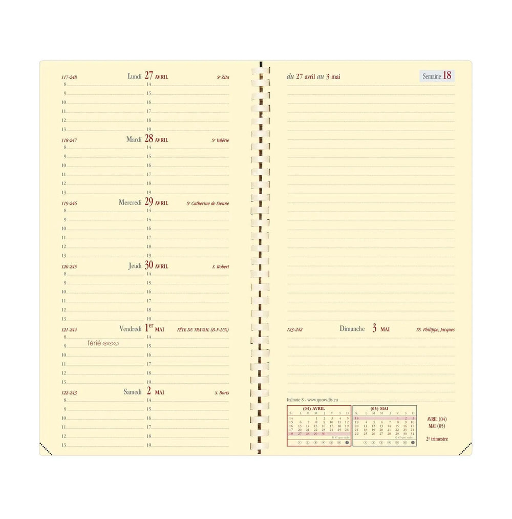 QVD Recharge Agenda Italnote S-Recharge Agenda-Quo Vadis-Papeterie du Dôme