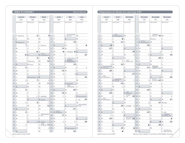 QVD Recharge Agenda Ministre-Recharge Agenda-Quo Vadis-Papeterie du Dôme