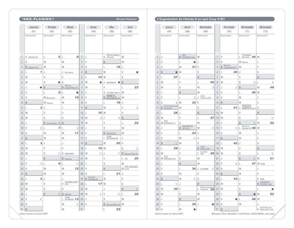 QVD Recharge Agenda Ministre-Recharge Agenda-Quo Vadis-Papeterie du Dôme